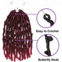 Extensions de cheveux synthétiques pour tresses au crochet, style Butterfly Locs, tissage simple, effet afro vieilli, torsades crépues pré-bouclées, pour femmes noires