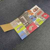 Folleto plegable de mapa personalizado con cubierta de papel Kraft y parte posterior Introducción del producto Nuevo catálogo Impresión de marketing Impresión digital