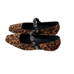 Retro Leopard <strong>love</strong> Diamond Mary Jane <strong>Shoes</strong> New Fashion Women's Flat <strong>Pumps</strong> - Product Image 6