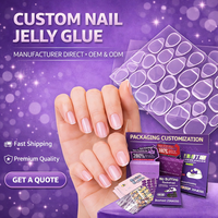 Xingda OEM ODM Autocollants adhésifs pour ongles en gelée imperméables, hypoallergéniques et sans résidu, fabricant de languettes adhésives personnalisées pour ongles à presser