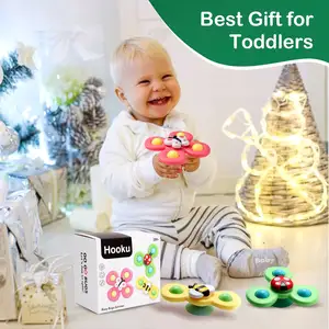 3 PCS Baby Bath Spinner With Rotating Suction Cup Spinning Top Toy Animal Spin Sucker Baby Bath Toys Dining Chairs Toys