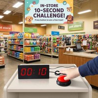 Chronomètre numérique de réaction pour l'entraînement sportif, avec bouton poussoir rouge lumineux, pour Blaze Pod et jeux de réaction sportifs