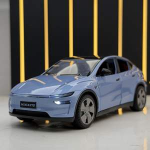 รถโมเดล Tesla Model Y ล้อไดแคสต์ใหม่ ขนาด 1:32 ผลิตจากโลหะผสม พร้อมเสียงและไฟ เปิดประตูได้ ของขวัญสะสม ของเล่นรถยนต์สำหรับเด็กผู้ชาย - Product Image 6