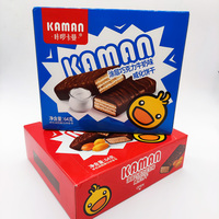 Vente en Gros Snacks et Boissons Exotiques Bon Prix Biscuits Gaufrettes enrobées de Chocolat Goût Cacahuète 64g