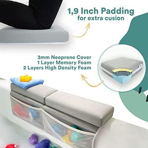 Cómodo suave soporte <span class=keywords><strong>para</strong></span> bebé bañera rodillera cojín protector <span class=keywords><strong>de</strong></span> rodilla y juego <span class=keywords><strong>de</strong></span> almohadillas <span class=keywords><strong>para</strong></span> el codo <span class=keywords><strong>de</strong></span> baño - Product Image 3