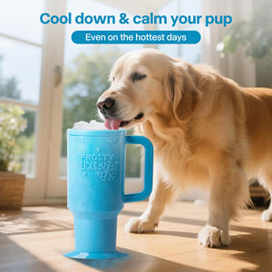 Summer <b>Cooling</b> Silicone Dog Lick Mat Freeze Cup with Strong Suction Peanut Butter Freezable Treat <b>Pad</b> Cups Slow Feeder for Dogs - Product Image 2