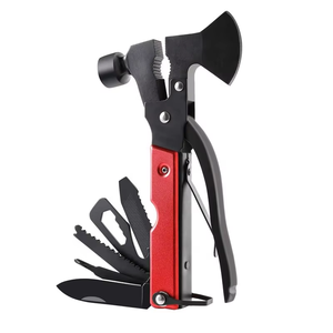 Martillo de Maquinista Multiherramienta para Camping con Mango de Aluminio, Funda de Nylon Roja/Negra, Kit de Supervivencia al Aire Libre, Hacha, OEM, Bricolaje - Product Image 2