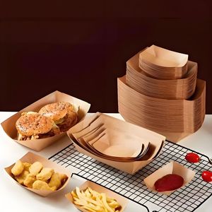 Barquettes et bols en papier kraft pour poulet frit, frites et autres snacks à emporter – Emballage rapide en papier kraft - Product Image 5