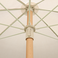 Parapluie de Plage Bohème Moderne 2M Bali, Mât en Bois Personnalisé avec Glands, Mobilier de Jardin Extérieur pour Parc, en Polyester et Bois
