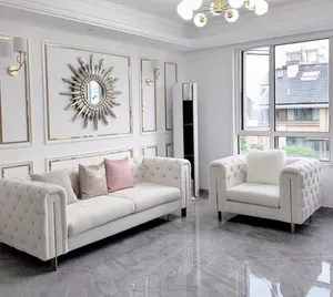 现代豪华沙发套装家具室内装饰天鹅绒面料1-3座沙发客厅家居酒店沙发