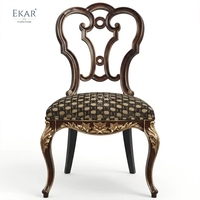 Fauteuil de salle à manger rembourré Marquise Regency |   Chaise classique française de luxe sculptée à la main - EKAR