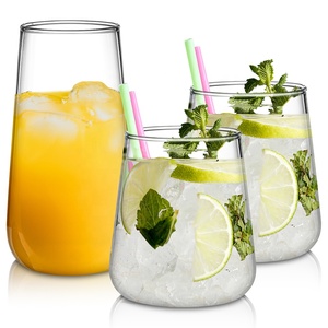 Verres à cocktail et à vin élégants en verre borosilicate à gros ventre, 500 ml, sans pied - Product Image 1