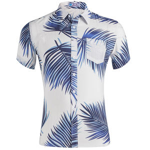 Chine fabrication dernière conception hommes manches courtes hawaïenne chemise décontractée - Product Image 3