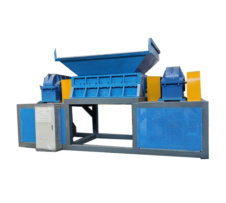 Geri dönüşüm atıkları için fabrika doğrudan endüstriyel hurda karton Metal plastik çift şaftlı parçalayıcı makinesi