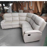 Wettbewerbsfähiger Preis Meistverkauftes Hochwertiges Wohnzimmermöbel Echtleder-Ecksofa-Set 6-Sitzer Sektionales Relaxsofa
