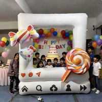 Globo Publicitario Inflable Gigante de Unicornio de 5 pies, Símbolo Animal de Dibujos Animados, Autoiluminado, Foto en el Marco, para Fiestas y Eventos 2026