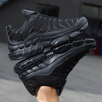 Chaussures de sport décontractées pour hommes, haute qualité, avec coussin d'air, tissage volant, résistantes à l'usure, à lacets, rehaussantes, tendance transfrontalière