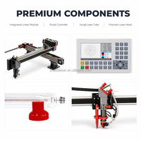Machine de découpe laser CO2 150W à refroidissement par eau, haute précision, pour le gravage sur MDF, bois, acrylique, pierre, caoutchouc et Plexiglas