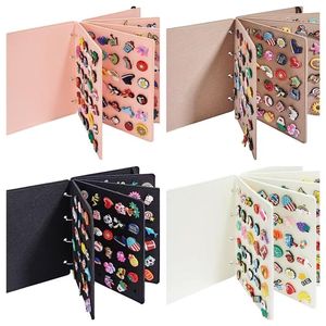 Flip-page breloques organisateur chaussures breloques présentoir feutre organisateur livre <span class=keywords><strong>chaussure</strong></span> boucle tableau d'affichage avec 4/6 Pages porte-breloques - Product Image 1