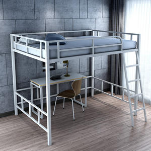 Cama Elevada de Hierro Forjado para Dormitorio Escolar Moderno, Estructura Ahorradora de Espacio para Apartamentos Pequeños, Económica y Sencilla, 1.2m, para Dormitorio de Hotel, <span class=keywords><strong>Zhibao</strong></span> - Product Image 1