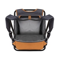 Sac à dos de pique-nique isotherme TAWA pour 4 personnes, avec fonction chaise, grand compartiment alimentaire, poche avant, design pliable, fermeture éclair