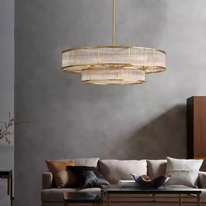 Lustre en cristal décoratif de luxe de l'Empire français pour lampe de salon lampe suspendue simple moderne de plafond de chambre à coucher pour la cuisine - Product Image 2