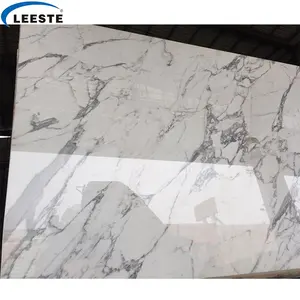 高品质尺寸天然Statuario雪白色大理石板餐桌