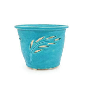 Jardinière de fleurs en grès céramique faite à la main de 5 "avec motif sculpté-<span class=keywords><strong>Pot</strong></span> d'<span class=keywords><strong>orchidée</strong></span>-Conteneur succulent-<span class=keywords><strong>Pot</strong></span> de <span class=keywords><strong>cache</strong></span> <span class=keywords><strong>pour</strong></span> plantes - Product Image 2