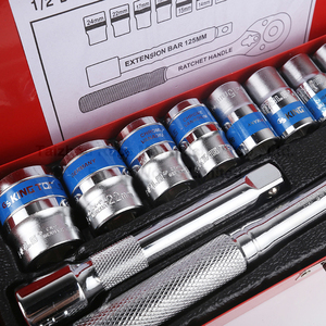 Chất Lượng Cao 12Pcs Tay Công Cụ Kit Sửa Chữa Xe Cơ Khí Ratchet Ổ Cắm Cờ Lê Công Cụ Thiết Lập Với Xử Lý - Product Image 2