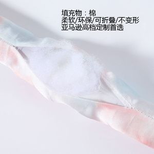 <b>Tie</b> Dye Lazy Hair Curler U Shape Heatless Cotton Hair Bun Maker For Heat Free Styling - Product Image 3