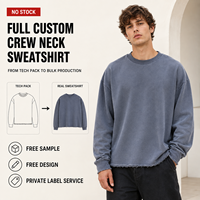 Sudadera Personalizada con Efecto Desgastado, Bajo Deshilachado, Algodón Peinado Premium, Estilo Oversize, Sudadera de Streetwear para Hombre