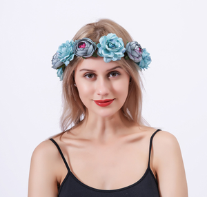 Diadema de Flores Estilo Bohemia para Niñas, Guirnalda para el Cabello, Corona de Boda, Accesorios para el Cabello - Product Image 3