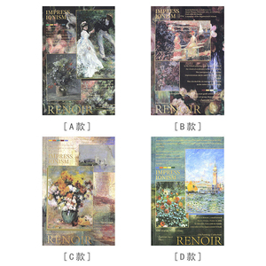 Bìa cứng retro máy tính xách tay màu trang minh họa cổ điển sinh viên <span class=keywords><strong>notepad</strong></span> Ấn Tượng nghệ thuật tinh tế Nhật Ký máy tính xách tay - Product Image 2