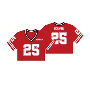 Maillot de football vintage streetwear col en V personnalisé style HORWEIL pour homme, en maille respirante, polyester, vêtement de sport décontracté - Product Image 3