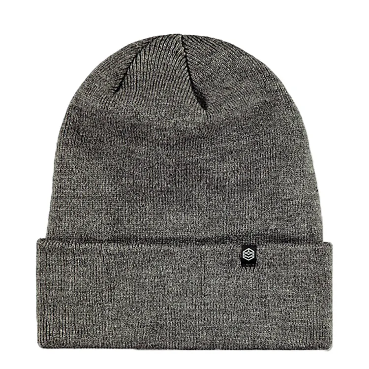 Wholesale OEM 100%Wool Plain Cuffed Custom Label Knitted Baby Beanie Hat