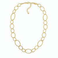 Collier chaîne à maillons ovales personnalisé pour femmes, vente en gros