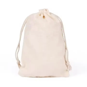 Sac à cordon personnalisé en coton, petit sac cadeau en maille avec cordon, emballage personnalisé avec logo en coton - Product Image 5