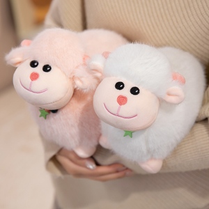 Nuevo Peluche de Oveja <span class=keywords><strong>Mimi</strong></span>, Muñeco de Peluche de 25 cm, Felpa Suave, Franela, Lindo Collar, Algodón PP Súper Suave, Alivio del Estrés, Boda, MOQ Bajo, ODM - Product Image 2