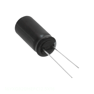 Condensateur radial traversant 820 µF 16V 20% 16YXG820MEFC12.5X16 en aluminium - Product Image 1