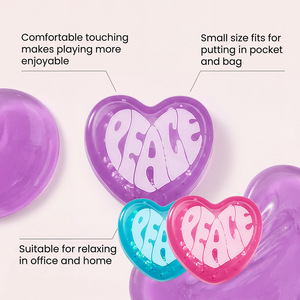 Sparkle Hearts Teenie <b>Valentine</b> <b>Gift</b> Set of 3 Mini Squishy Stress Balls Soft Heart Shape Slow Rising Squeeze Toys - Product Image 5
