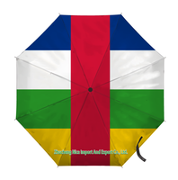 Parapluie pliant avec drapeau du Tchad, ouverture et fermeture automatiques, parapluie compact, portable, grand format, pour la protection contre la pluie, coupe-vent