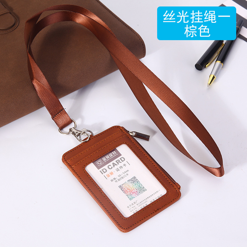 Lanyard marron + mercerisé