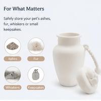Guci Kenangan Hewan Peliharaan Silikon Lucu untuk Abu, Bulu, dan Kumis Anjing Kucing