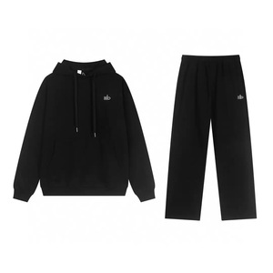 Conjunto de Sudadera con Capucha y Pantalones Deportivos de Alta Calidad, 100% Algodón, Unisex, Estilo Urbano, con Letras Bordadas - Product Image 4