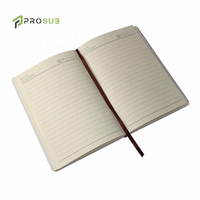Carnet de composition portable Prosub éco-responsable et minimaliste, blanc, A4/A5/A6, journal vierge à sublimation avec couverture en cuir PU