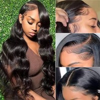Perruques 100% Cheveux Humains Brésiliens Bruts, Perruque Body Wave HD 13x6 Pré-Pluckée de 30 Pouces, Perruque Sans Colle Pré-Coupée 13x4 en Gros