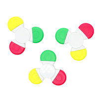 BECOL Vente en gros Stylos surligneurs 3 en 1 avec logo personnalisé Mini surligneur oblique en plastique avec fidget spinner pour enfants