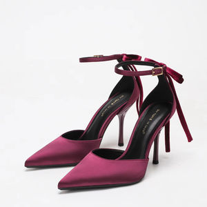 طراز أحذية مخصصة جديدة أنيقة وأنيقة للنساء 1211B-5 مع حزام كعب رفيع وحزام كاحل للشتاء والخريف - Product Image 1