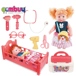 Poupées de jeu d'imitation pour bébé Accessoires de lit Fille Mignonne 27 cm Jouets pour enfants Poupée - Product Image 2