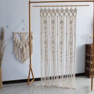 Producto terminado transfronterizo INS nórdico tejido a <span class=keywords><strong>mano</strong></span> portavelas borla decoración cuerda de algodón tapiz DIY decoración del hogar - Product Image 4